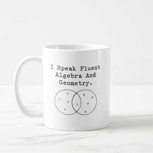 Sprechen Sie fließend Algebra und Geometrie Expert Kaffeetasse (Links)