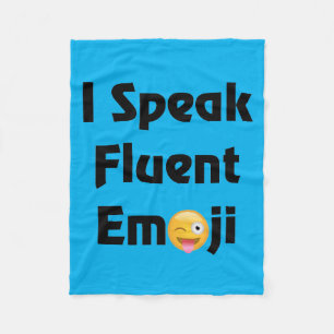 Sprechen Sie fließendes Emoji Fleecedecke
