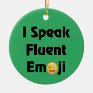 Sprechen Sie fließendes Emoji Keramikornament