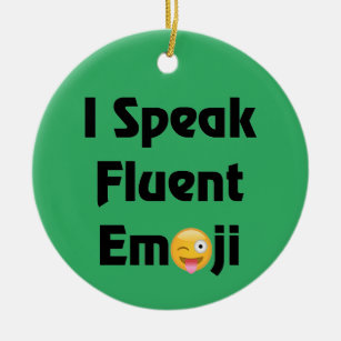 Sprechen Sie fließendes Emoji Keramikornament