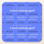 Sprechen Sie gälischen Untersetzer? Rechteckiger Pappuntersetzer (Vorderseite)