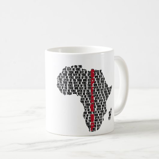 Sprechen Sie herauf Afrika-Tasse ` Kaffeetasse (VorderseiteRechts)