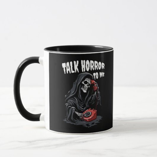 SPRECHEN SIE HORROR MIT MIR GRIM SENSENMANN ROTES TASSE (Links)