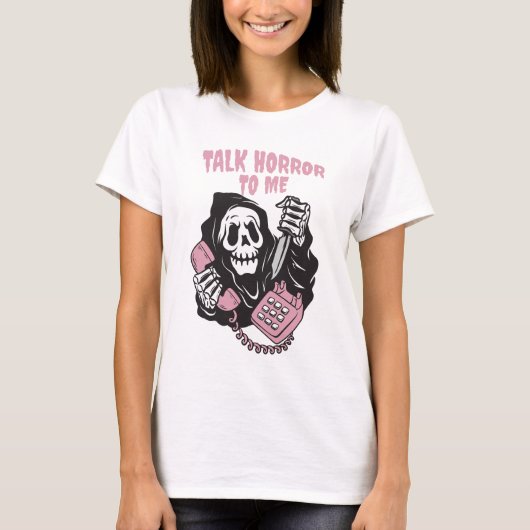 SPRECHEN SIE HORROR MIT MIR GRIM SENSENMANN TELEFO T-Shirt (Vorderseite)