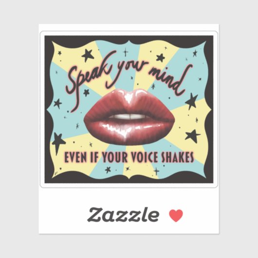 Sprechen Sie Ihren Geist, wählen Sie, Aktivist Aufkleber (Blatt)