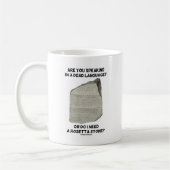 Sprechen Sie in einer toten Sprache oder brauche i Kaffeetasse (Links)