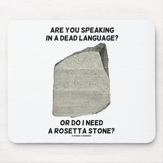 Sprechen Sie in einer toten Sprache oder brauche i Mousepad (Vorne)