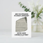 Sprechen Sie in einer toten Sprache oder brauche i Postkarte (Stehend Vorderseite)