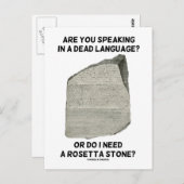 Sprechen Sie in einer toten Sprache oder brauche i Postkarte (Vorne/Hinten)