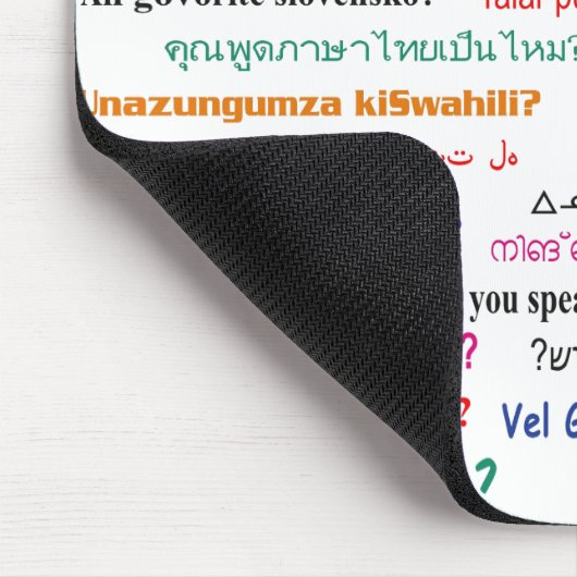 Sprechen Sie…? in vielen Sprachen Mousepad (Ecke)