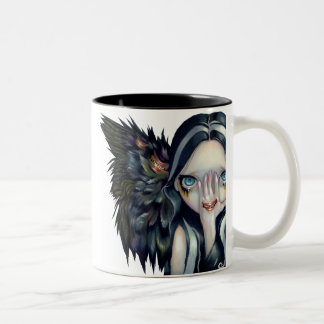 "Sprechen Sie keine Übel-" und "göttliche Hand" Zweifarbige Tasse