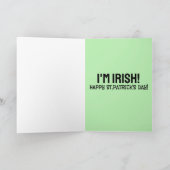 SPRECHEN SIE MIR! ICH BIN IRISH! ST.PATRICK'S DAY  KARTE (Innenseite)