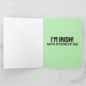 SPRECHEN SIE MIR! ICH BIN IRISH! ST.PATRICK'S DAY  KARTE (Innenseite)