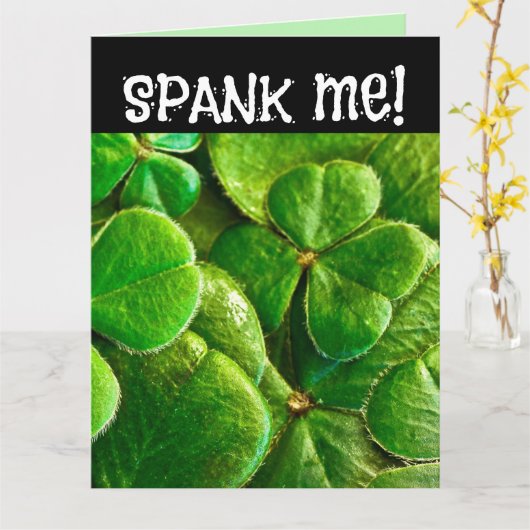 SPRECHEN SIE MIR! ICH BIN IRISH! ST.PATRICK'S DAY KARTE (Gelbe Blume)