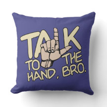 Sprechen Sie mit dem handgefertigten Kopfkissen