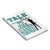 Sprechen Sie mit dem Hands Funny Volleyball Middle Notizblock (Rechte Seite)