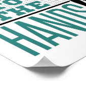 Sprechen Sie mit dem Hands Funny Volleyball Middle Poster (Ecke)