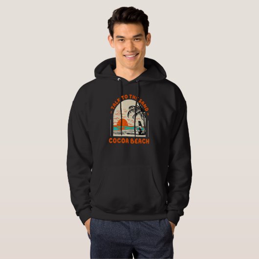 Sprechen Sie mit dem Sandstrand Cocoa Beach Florid Hoodie (Vorne ganz)
