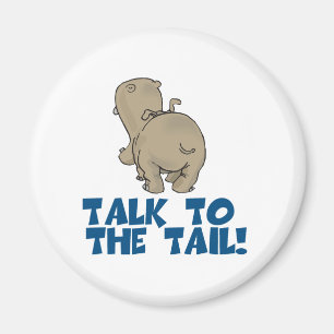Sprechen Sie mit dem Schwanz Hippo Magnet