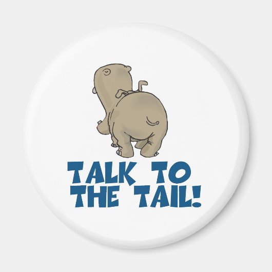 Sprechen Sie mit dem Schwanz Hippo Magnet (Vorne)