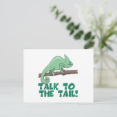 Sprechen Sie mit dem Schwanz Lizzard Iguana Postkarte (Stehend Vorderseite)