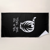 Sprechen Sie mit dem Schwanz lustig gestreift Katz Strandtuch (Vorderseite)