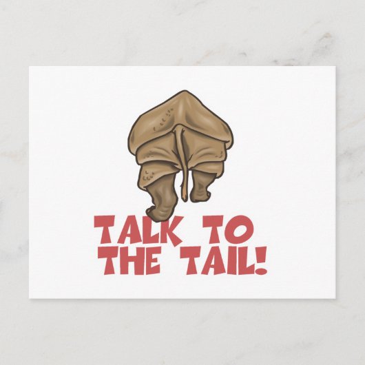 Sprechen Sie mit dem Schwanz Rhino Postkarte (Vorderseite)