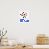 Sprechen Sie mit dem Schwanz Schweinefleisch Poster (Küche)