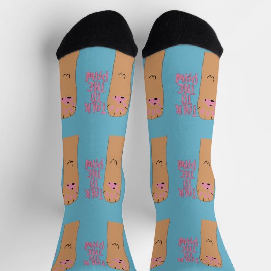 Sprechen Sie mit den Crew Socks von Paw Socken (Oben)