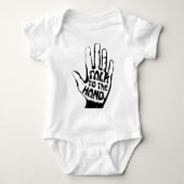 Sprechen Sie mit der Hand Baby Strampler (Vorderseite)