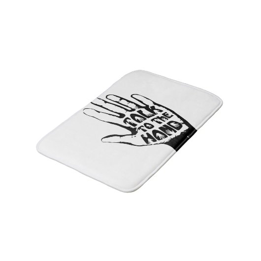 Sprechen Sie mit der Hand Badematte (Schrägansicht)