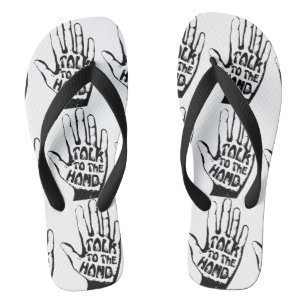 Sprechen Sie mit der Hand Badesandalen