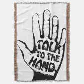 Sprechen Sie mit der Hand Decke (Vorderseite Vertikal)