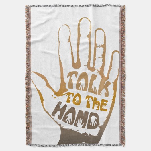 Sprechen Sie mit der Hand Decke (Vorderseite Vertikal)