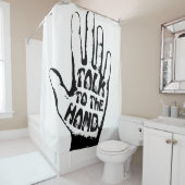 Sprechen Sie mit der Hand Duschvorhang (Beispiel)