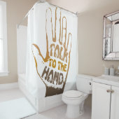 Sprechen Sie mit der Hand Duschvorhang (Beispiel)