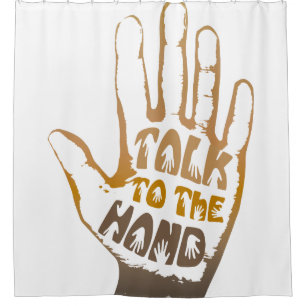 Sprechen Sie mit der Hand Duschvorhang