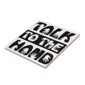 Sprechen Sie mit der Hand Fliese (Seite)