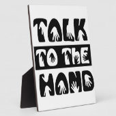 Sprechen Sie mit der Hand Fotoplatte (Seite)