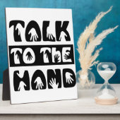 Sprechen Sie mit der Hand Fotoplatte (Seite)