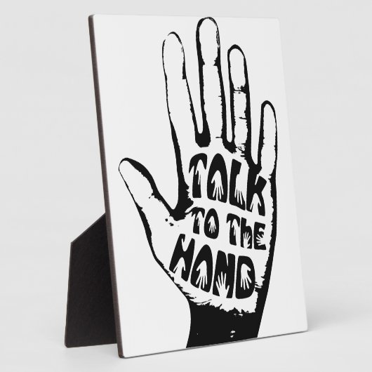 Sprechen Sie mit der Hand Fotoplatte (Seite)