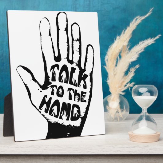 Sprechen Sie mit der Hand Fotoplatte (Seite)