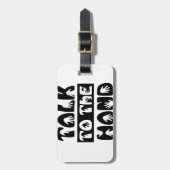 Sprechen Sie mit der Hand Gepäckanhänger (Vorderseite vertikal)