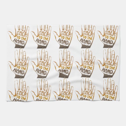 Sprechen Sie mit der Hand Geschirrtuch (Horizontal)