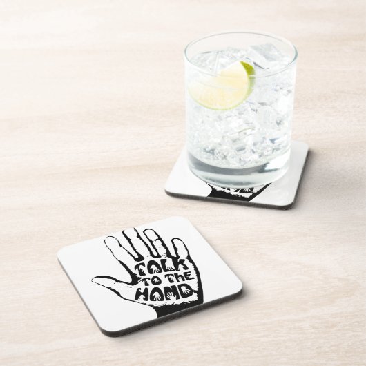 Sprechen Sie mit der Hand Getränkeuntersetzer (Rechte Seite)