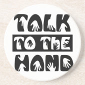 Sprechen Sie mit der Hand Getränkeuntersetzer (Vorne)