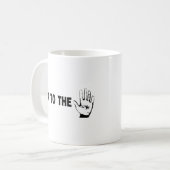 Sprechen Sie mit der Hand Kaffeetasse (Vorderseite Links)