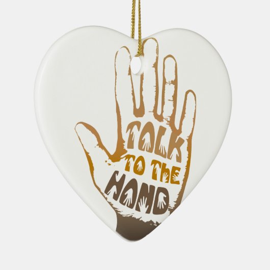Sprechen Sie mit der Hand Keramikornament (Rechts)