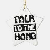 Sprechen Sie mit der Hand Keramikornament (Links)