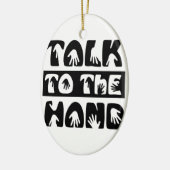 Sprechen Sie mit der Hand Keramikornament (Links)